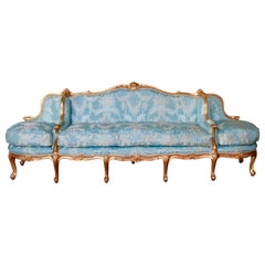 Giltwood Sofa Hand Carved in the Louis XV Style