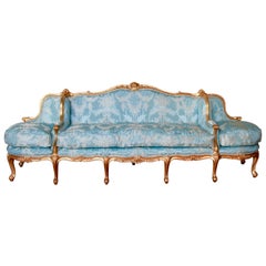 Giltwood Sofa Hand Carved in the Louis XV Style