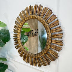 Giltwood Sunburst Mirror Circa 1900