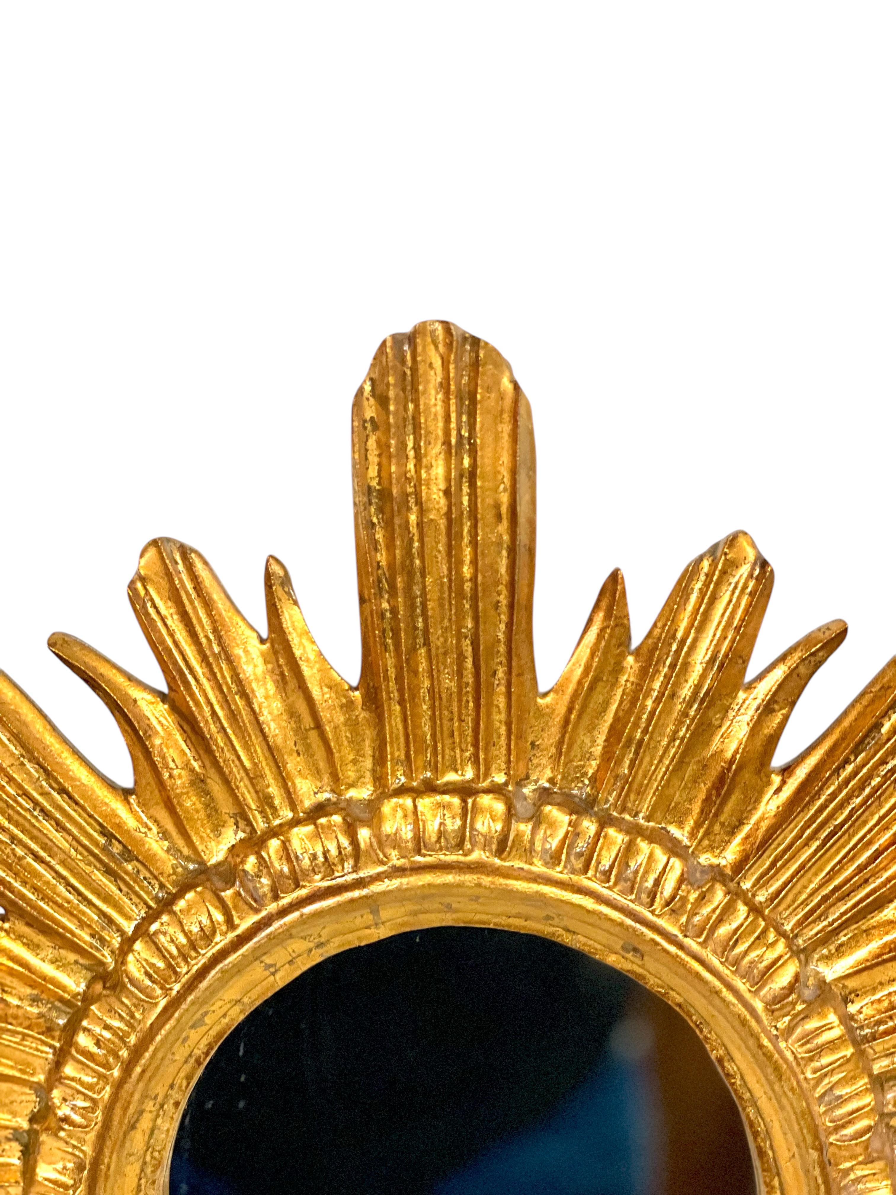 Giltwood Sunburst Mirror For Sale 4