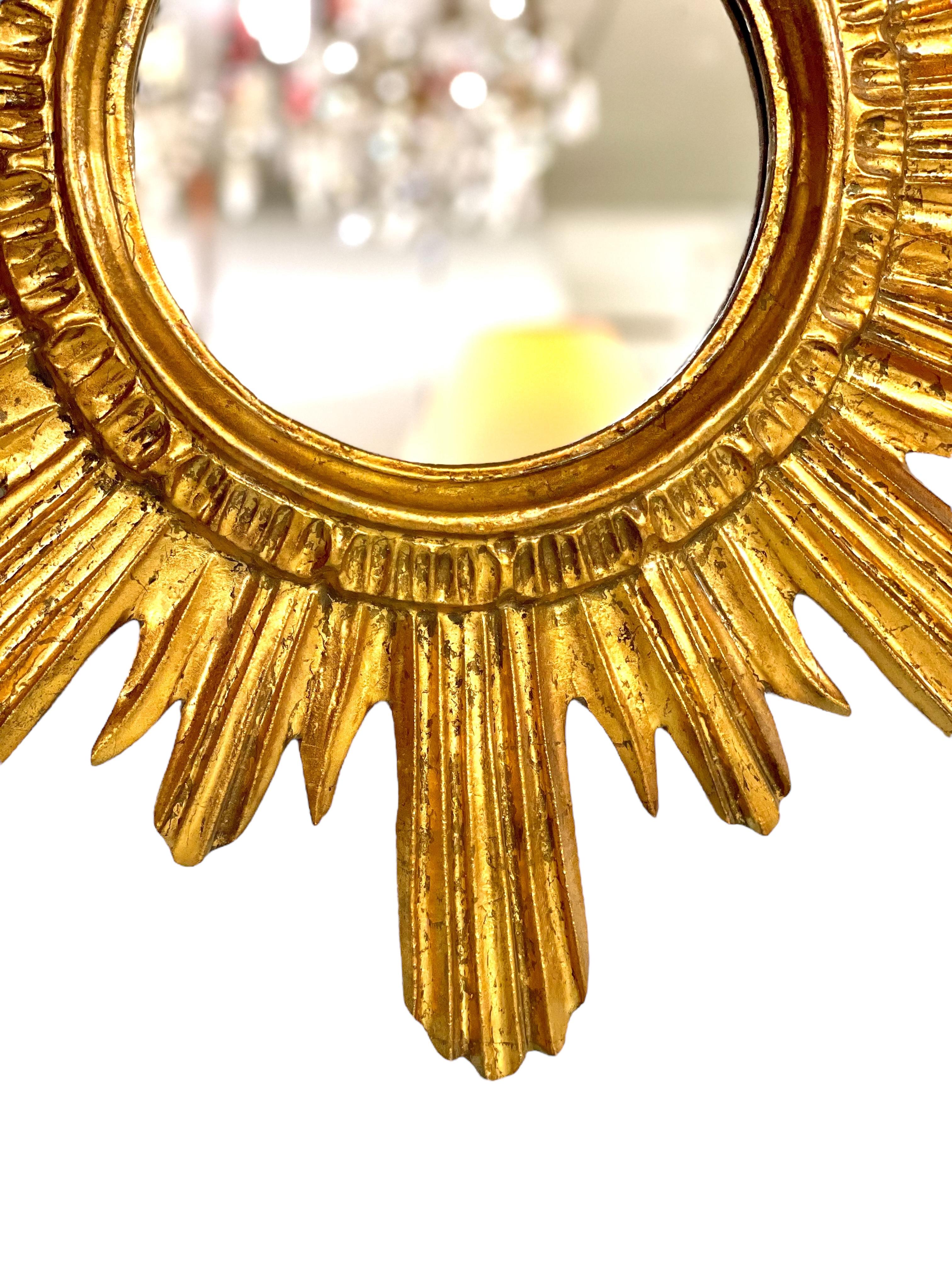 Giltwood Sunburst Mirror For Sale 5
