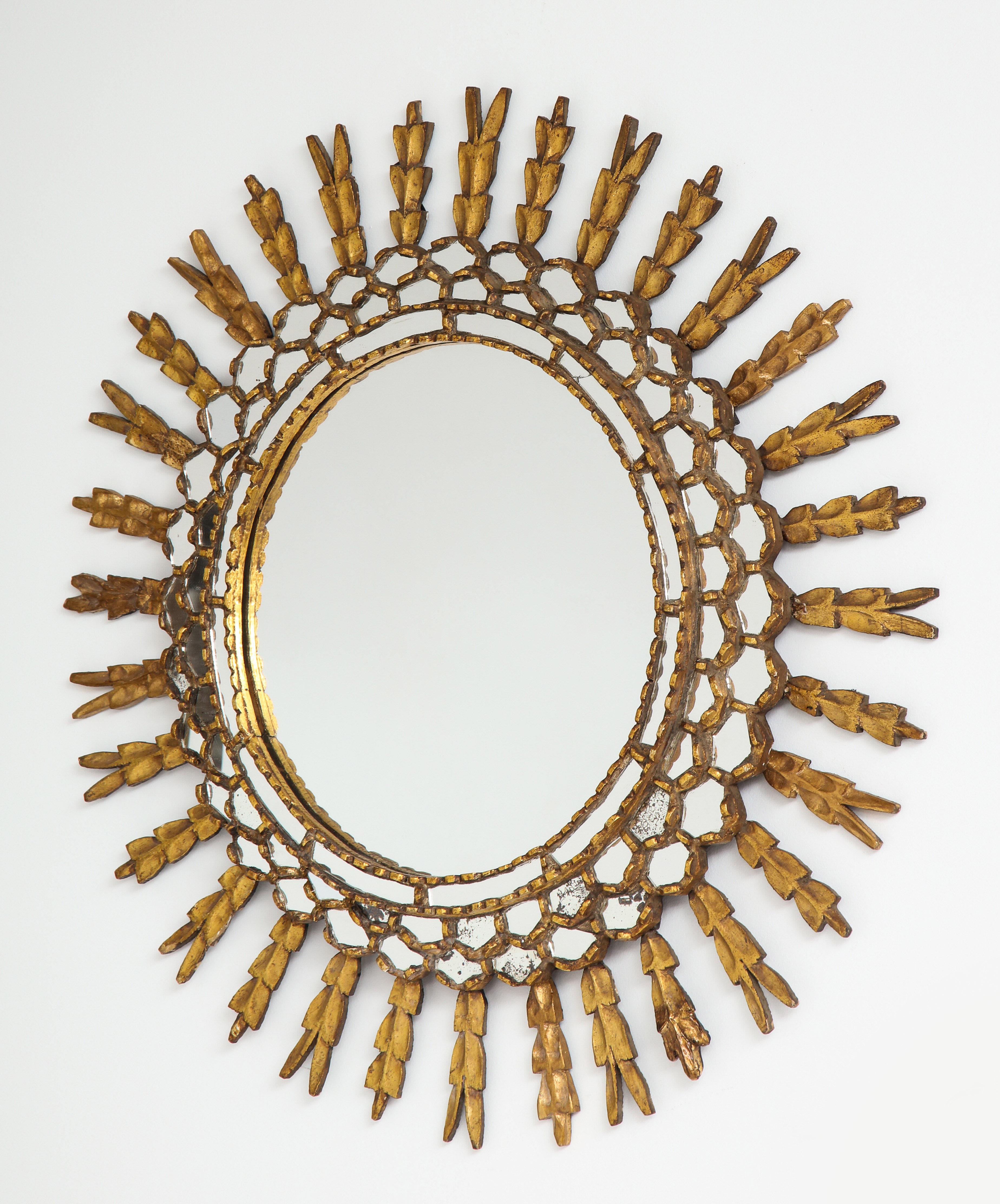 Giltwood Sunburst Mirror For Sale 6