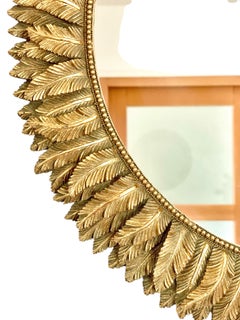 Specchio a raggiera in legno d'orato con Mirror Decor elegante