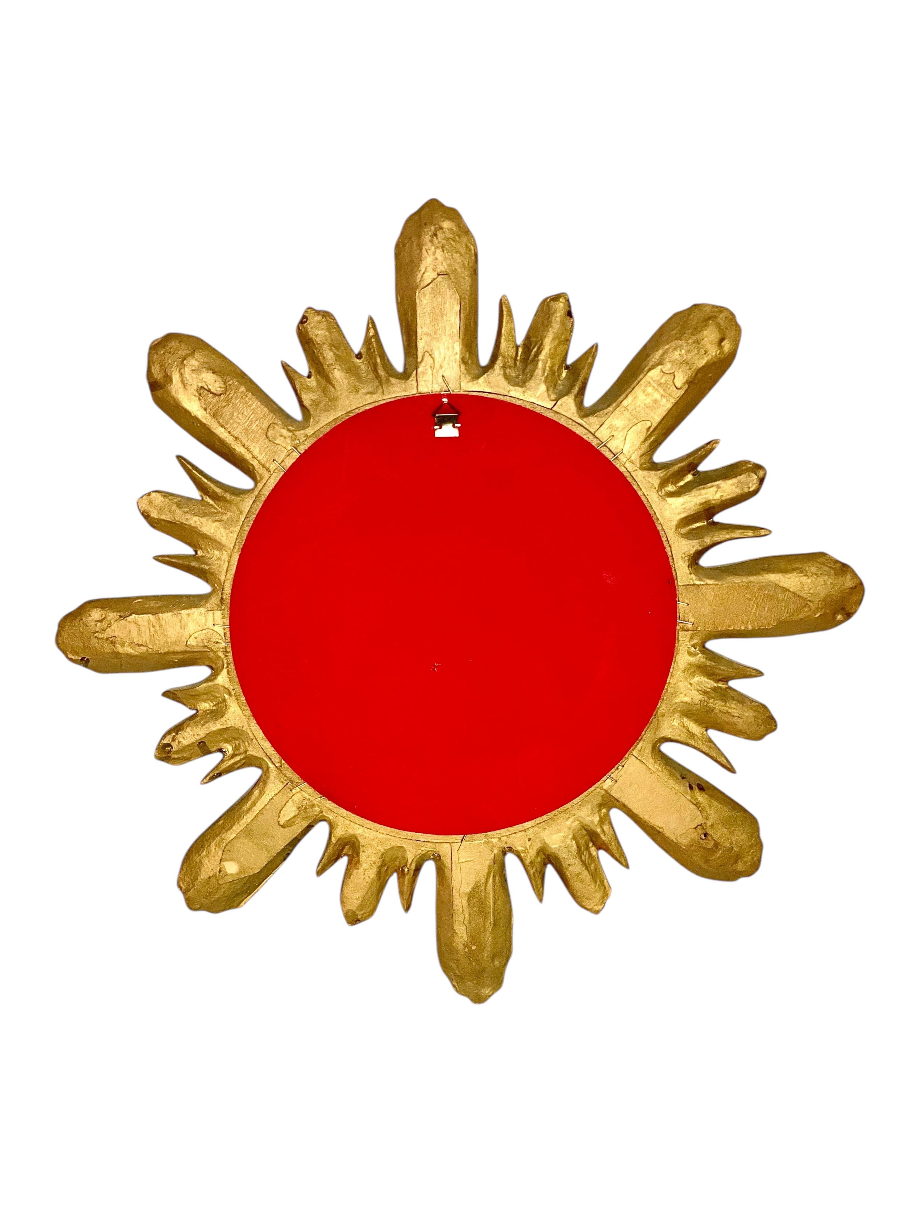 Giltwood Sunburst Mirror For Sale 3