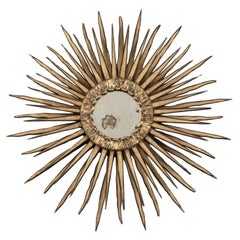 Antique Giltwood Sunburst Mirror