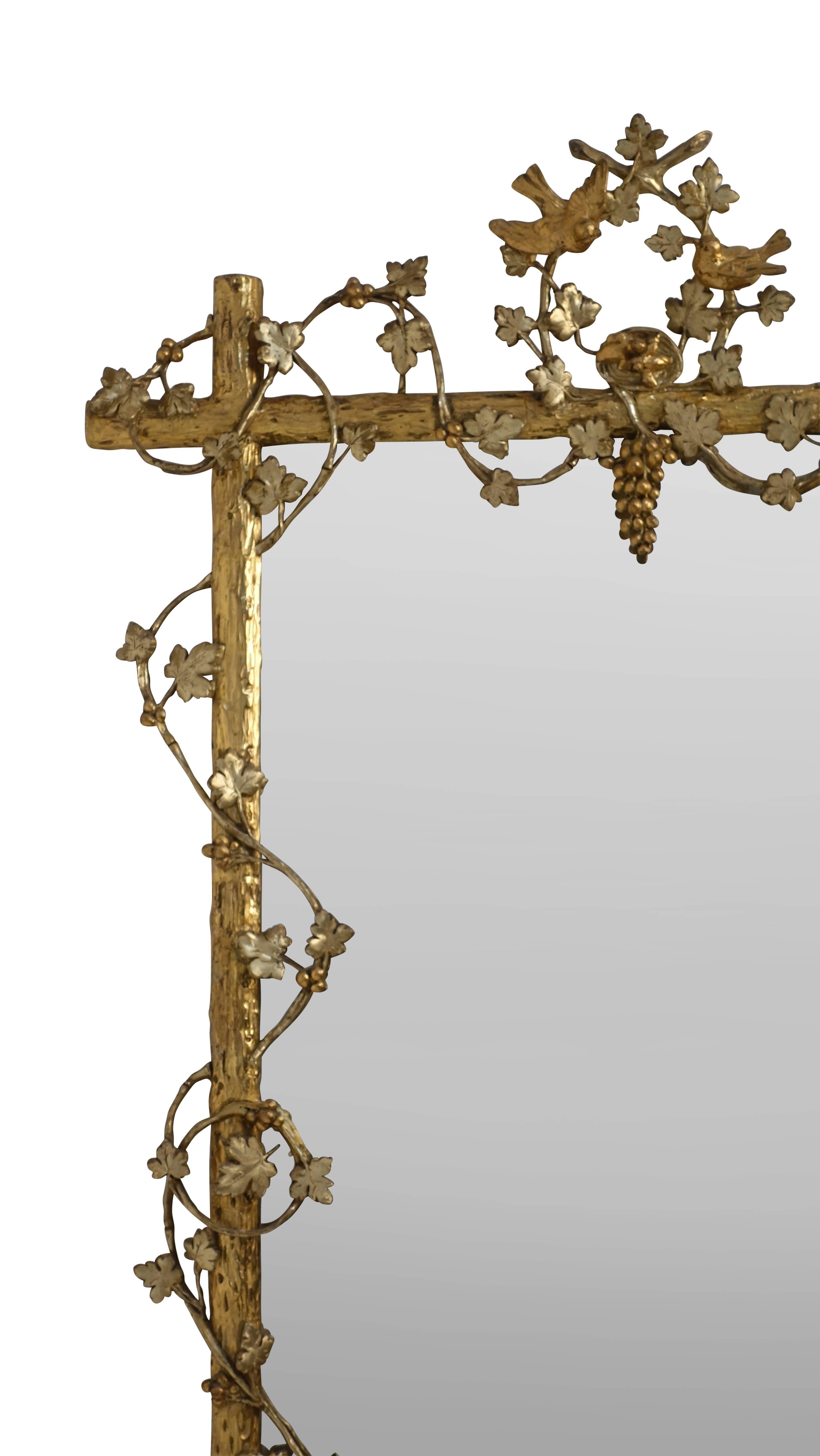 Giltwood Twig and Grapevine Mirror, American, Mid-19th Century 4