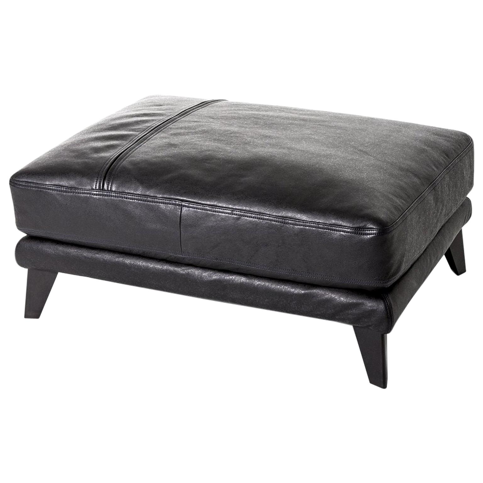 "Gimme More" Leather Covered Ottoman with Fiber or Goose by Moroso for Diesel For Sale