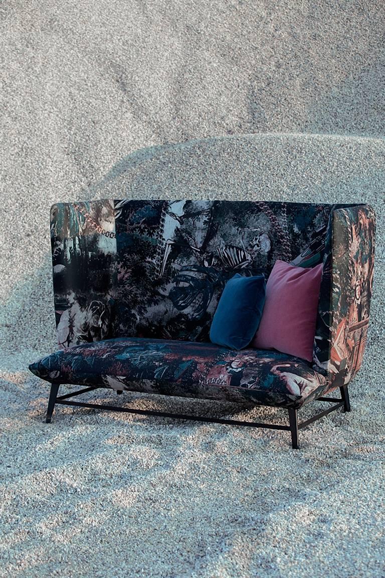 Zweisitziges Sofa „Gimme Shelter“ mit Stahlrahmen und Sockel von Moroso für Diesel (21. Jahrhundert und zeitgenössisch) im Angebot