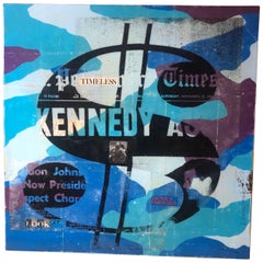 Gimme the Loot 'Kennedy Money' Mix-Media dell'artista americano Robert Mars, 2018