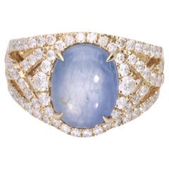 Anillo de diamantes ojo de gato ovalado Gin and Grace de oro amarillo de 14 quilates para mujer/niña