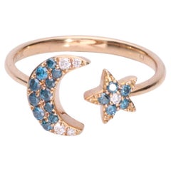 Gin and Grace 18K Rose Gold Round-Cut Diamond Accents Ring for Women/Girls