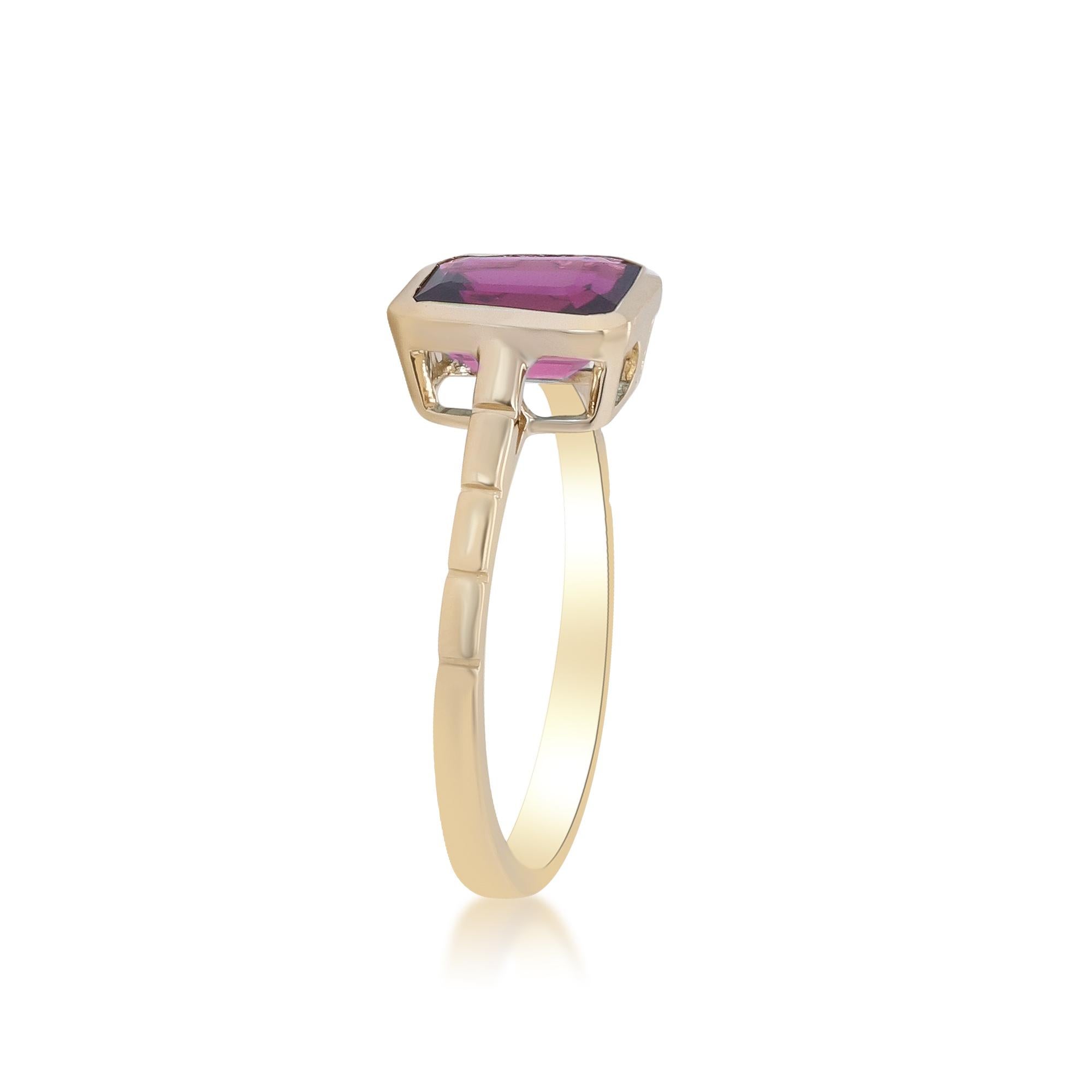 Art Deco Gin and Grace Classic Rodholite with 14k Yellow Gold Ring For Women/Girls For Sale