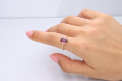 Gin and Grace Classic Rodholite with 14k Yellow Gold Ring For Women/Girls