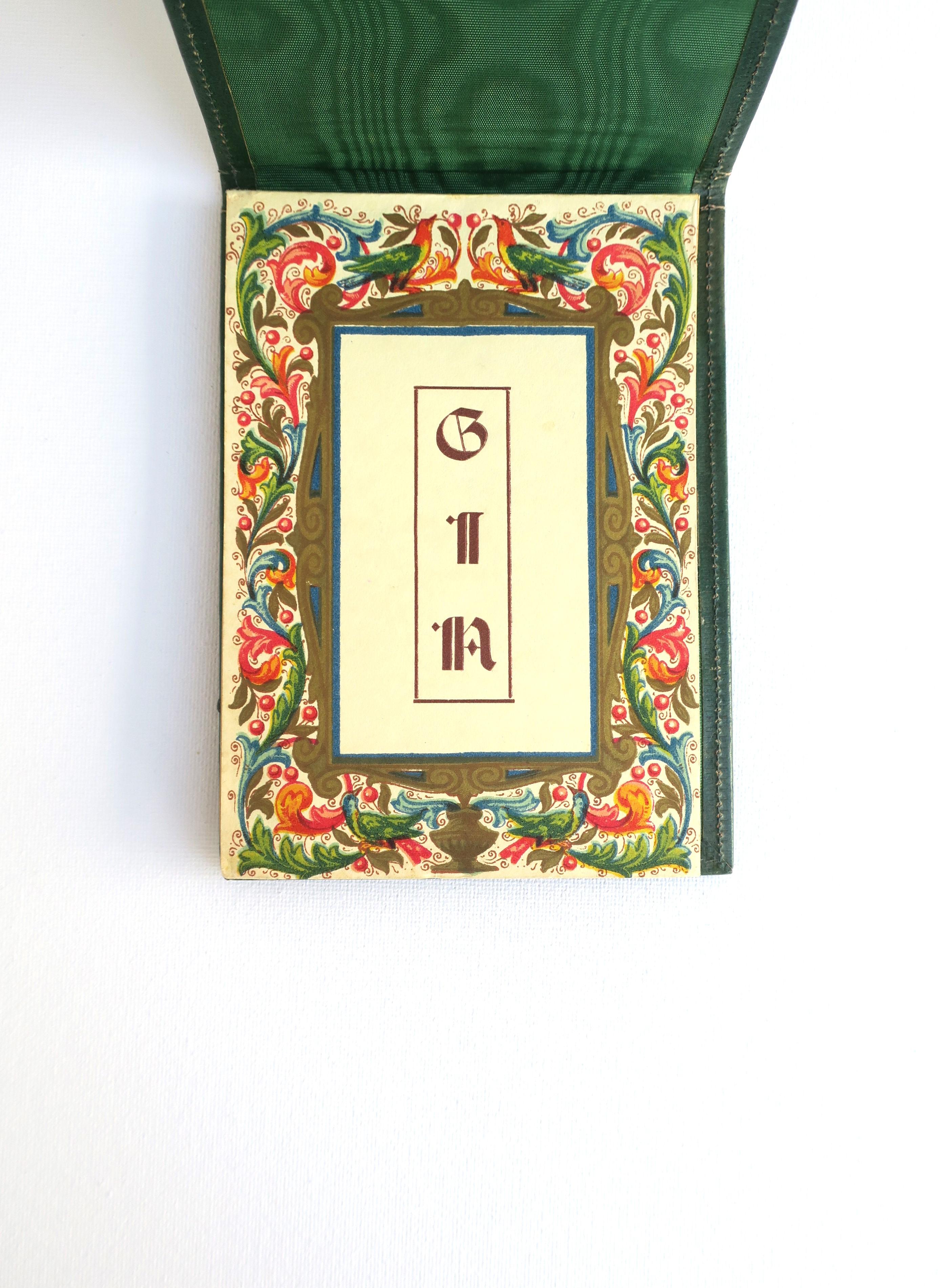 Gin Card Game Scoring Pad Made in Italy In Good Condition For Sale In New York, NY
