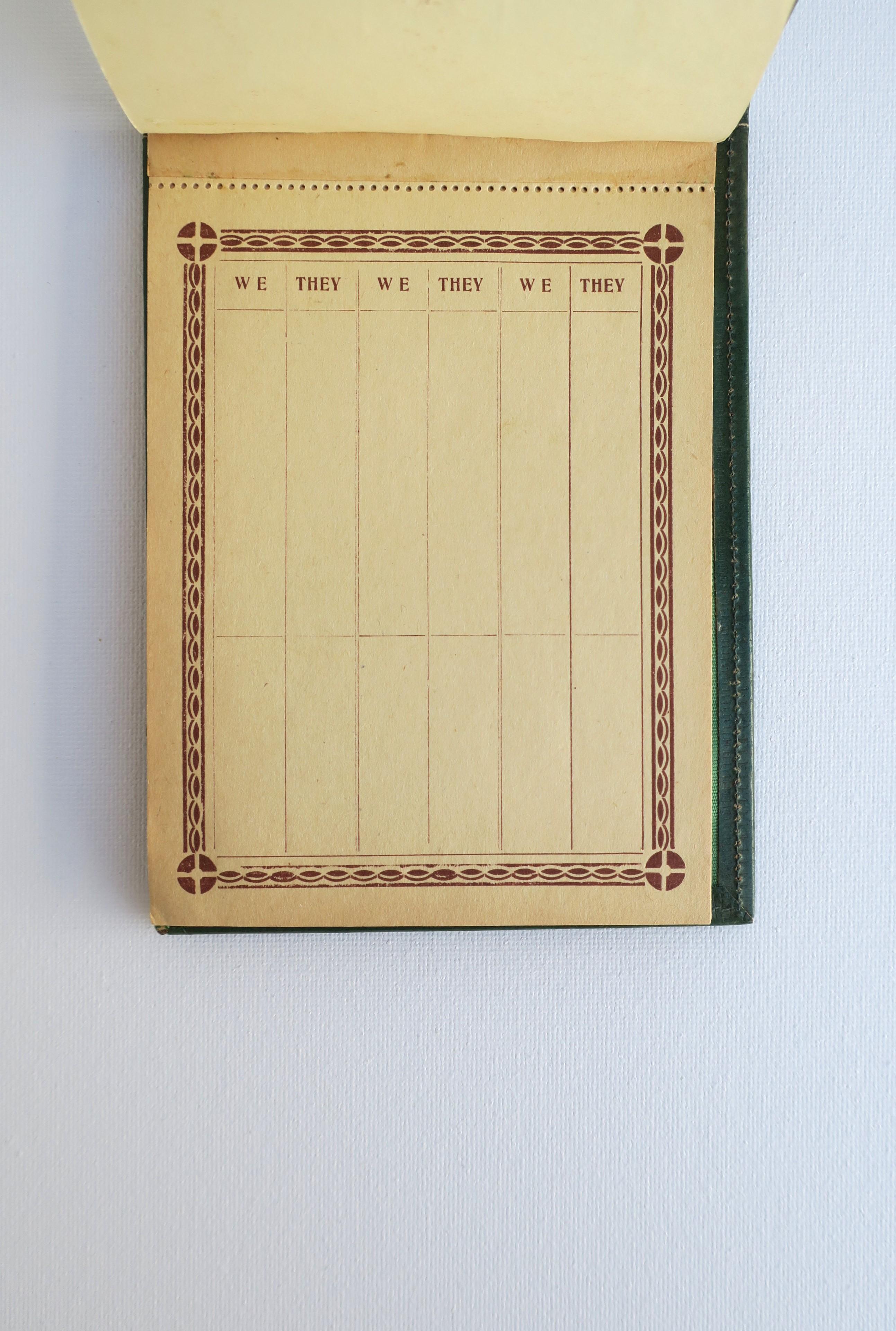 20th Century Gin Card Game Scoring Pad Made in Italy For Sale