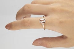 Gin & Grace 10K Rose Gold Genuine Morganite Ring with Diamonds