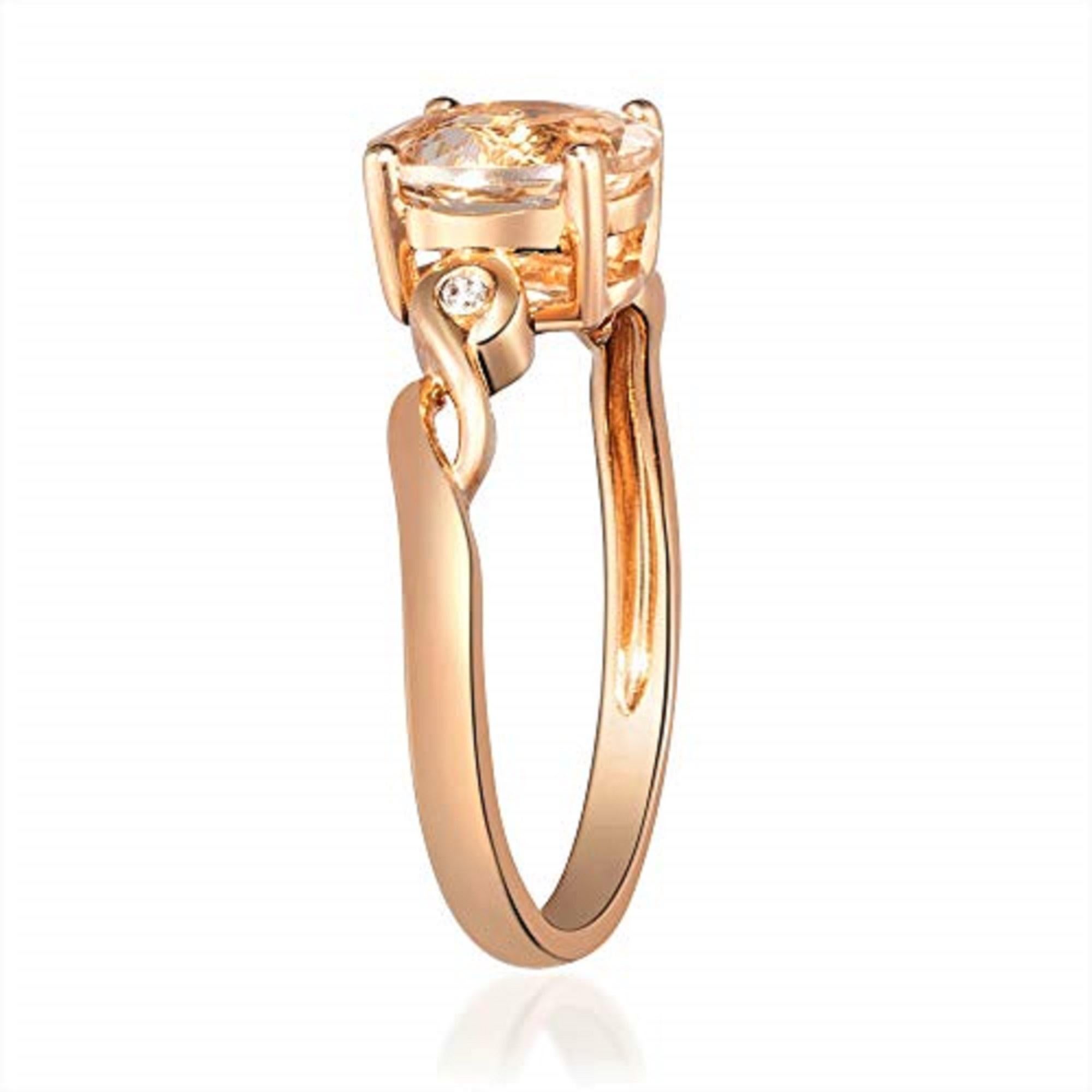 Oval Cut Gin & Grace 10K Rose Gold Real Diamond Anniversary Engagement Ring