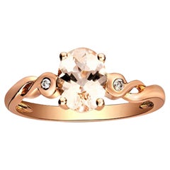 Gin & Grace 10K Rose Gold Real Diamond Anniversary Engagement Ring