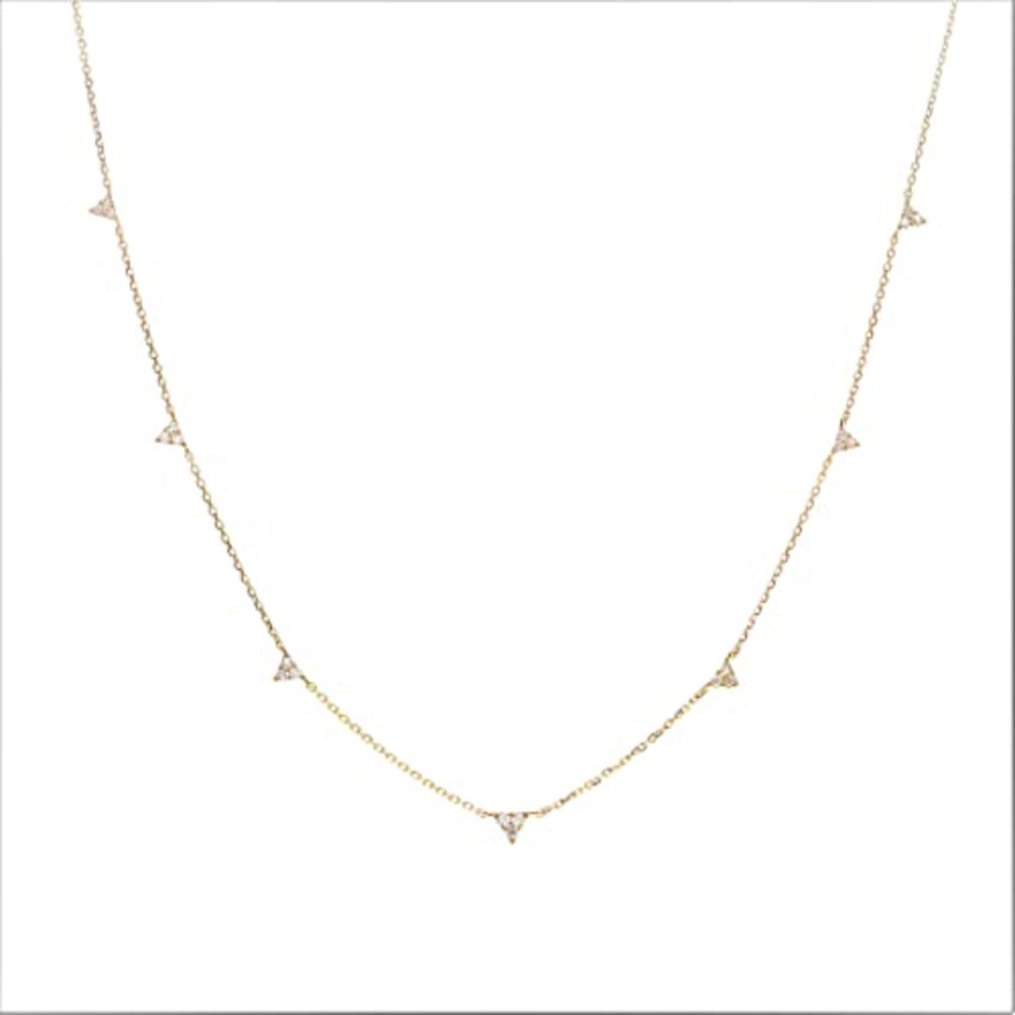 Round Cut Gin & Grace 10K Yellow Gold Natural Diamond (I1) Necklace for Women For Sale