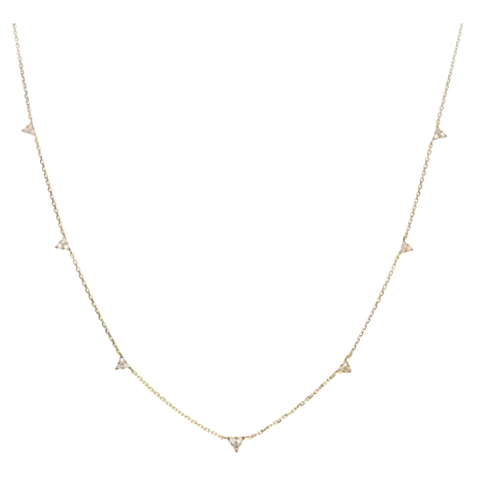 Gin & Grace 10K Yellow Gold Natural Diamond (I1) Necklace for Women For Sale