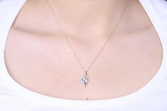 Gin & Grace 14K Rose Gold Genuine Aquamarine Pendant with Diamonds for women