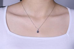 Gin & Grace 14K White Gold Genuine Tanzanite Pendant with Diamonds for Women