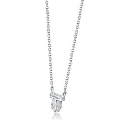Gin & Grace - Ciondolo con diamante bianco naturale in oro bianco 14K per donna