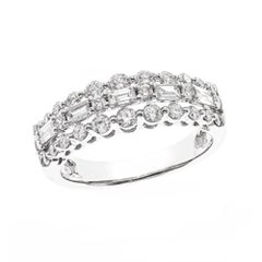 Gin & Grace, bague pour femmes en or blanc 14 carats avec diamant blanc naturel