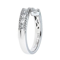 Gin & Grace, bague pour femmes en or blanc 14 carats avec diamant blanc naturel