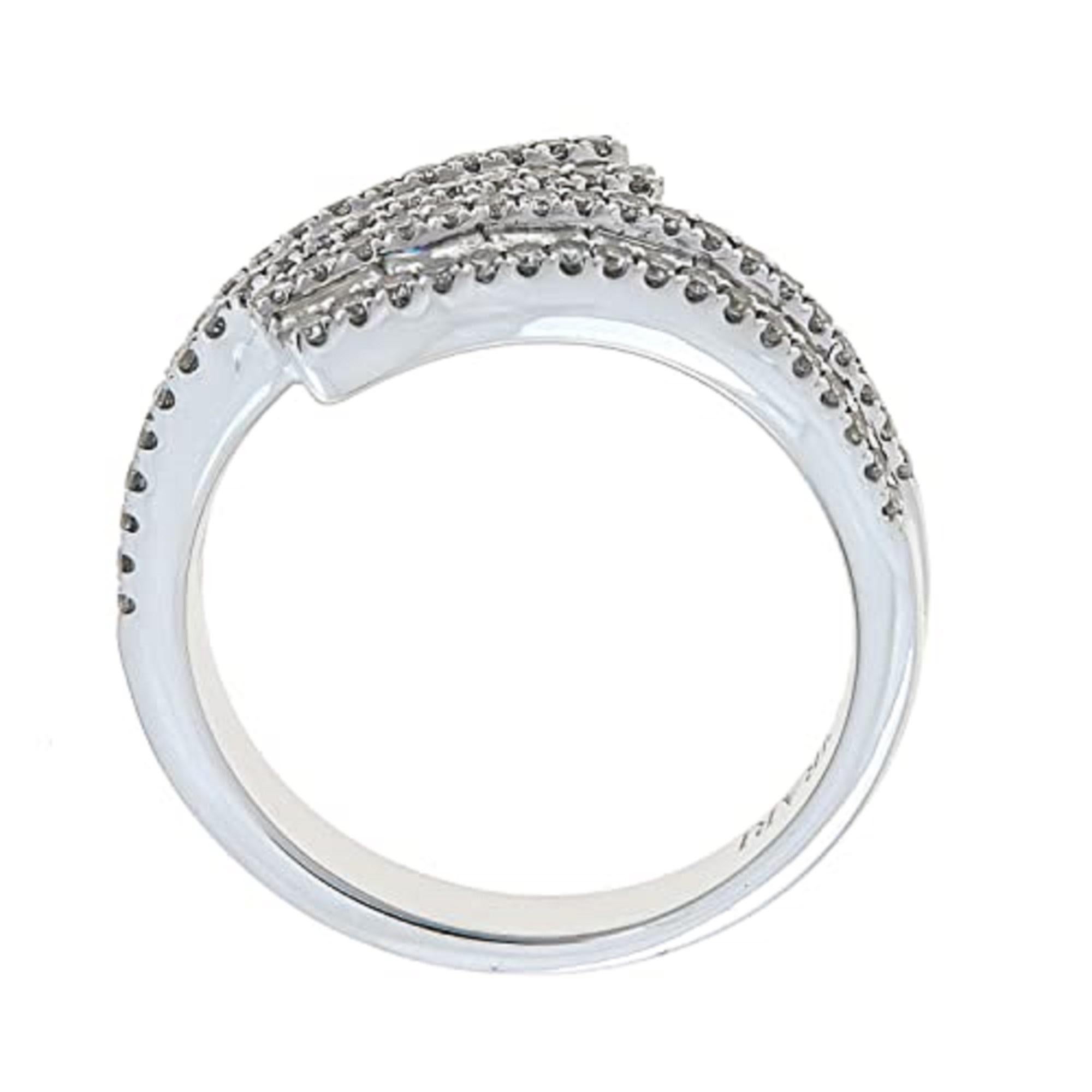 Art Deco Gin & Grace 14K White Gold Natural White Diamond Ring for women For Sale