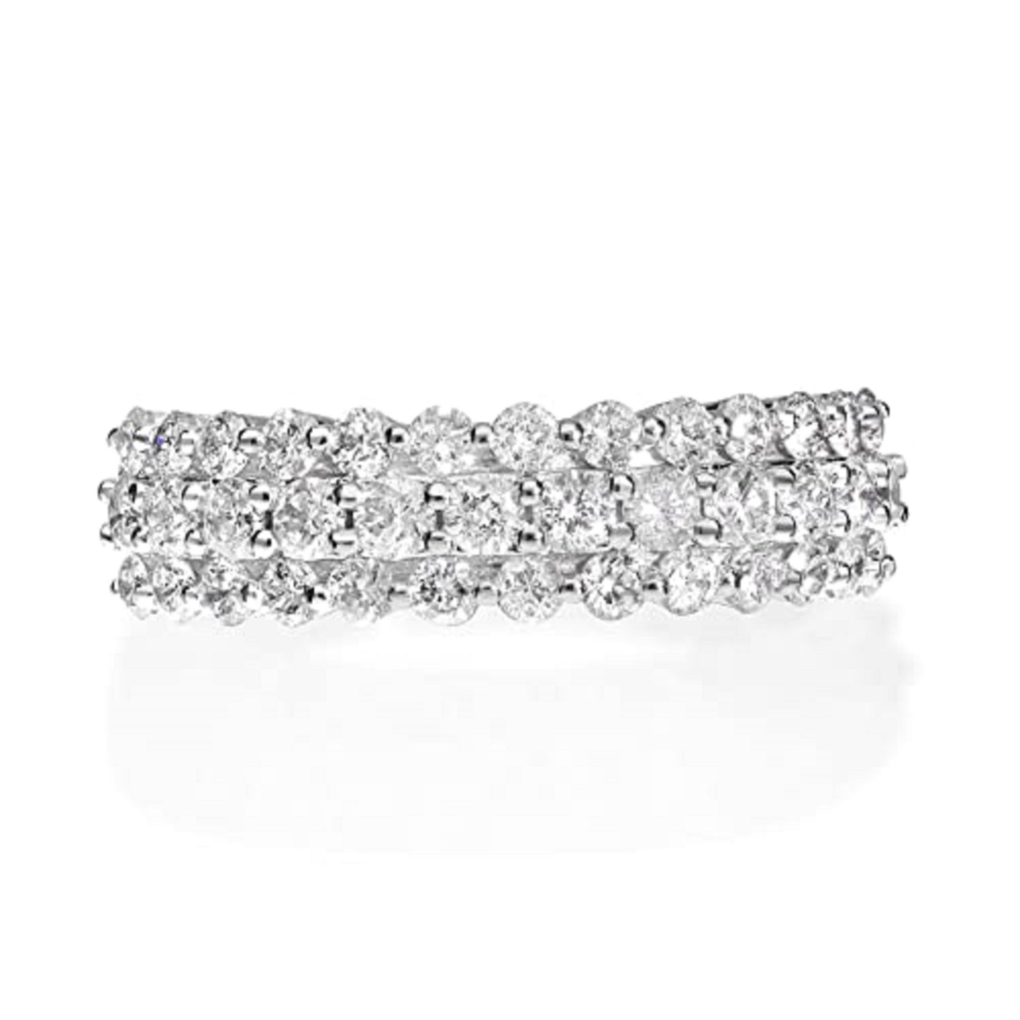 Women's Gin & Grace 14K White Gold Natural White Diamond Ring for women For Sale