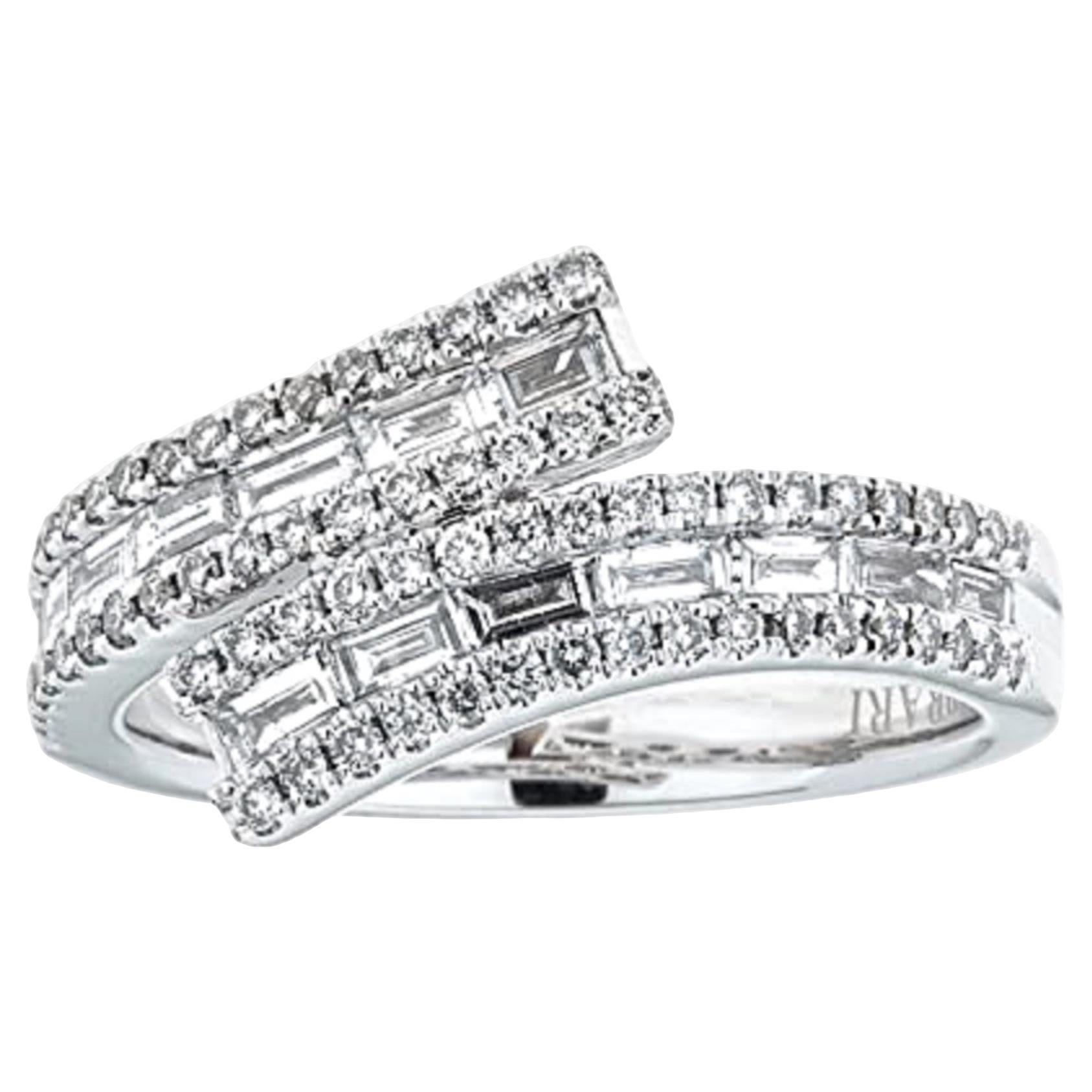 Gin & Grace 14K White Gold Natural White Diamond Ring for women For Sale