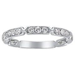 Gin & Grace 14K White Gold Natural White Diamond Ring for women