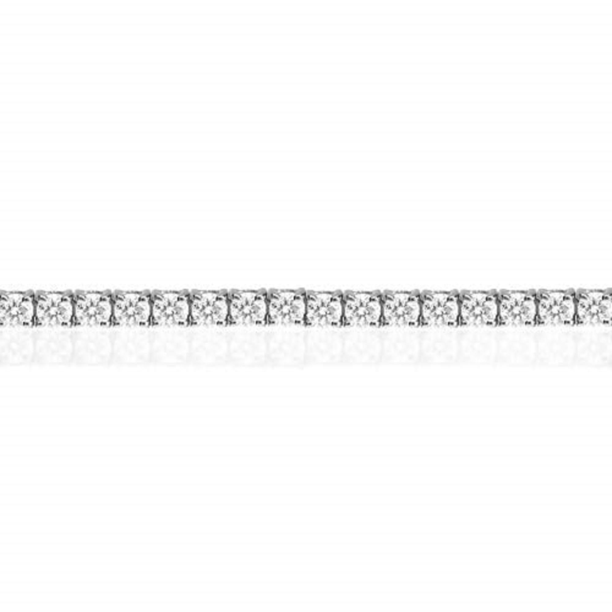 Gin & Grace 14K Weißgold Armband mit natürlichen weißen Diamanten (SI) für Damenschmuck (Art déco)