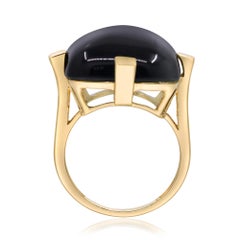 Gin & Grace 14K Yellow Gold Cushion-Cut Tiger Eye Ring
