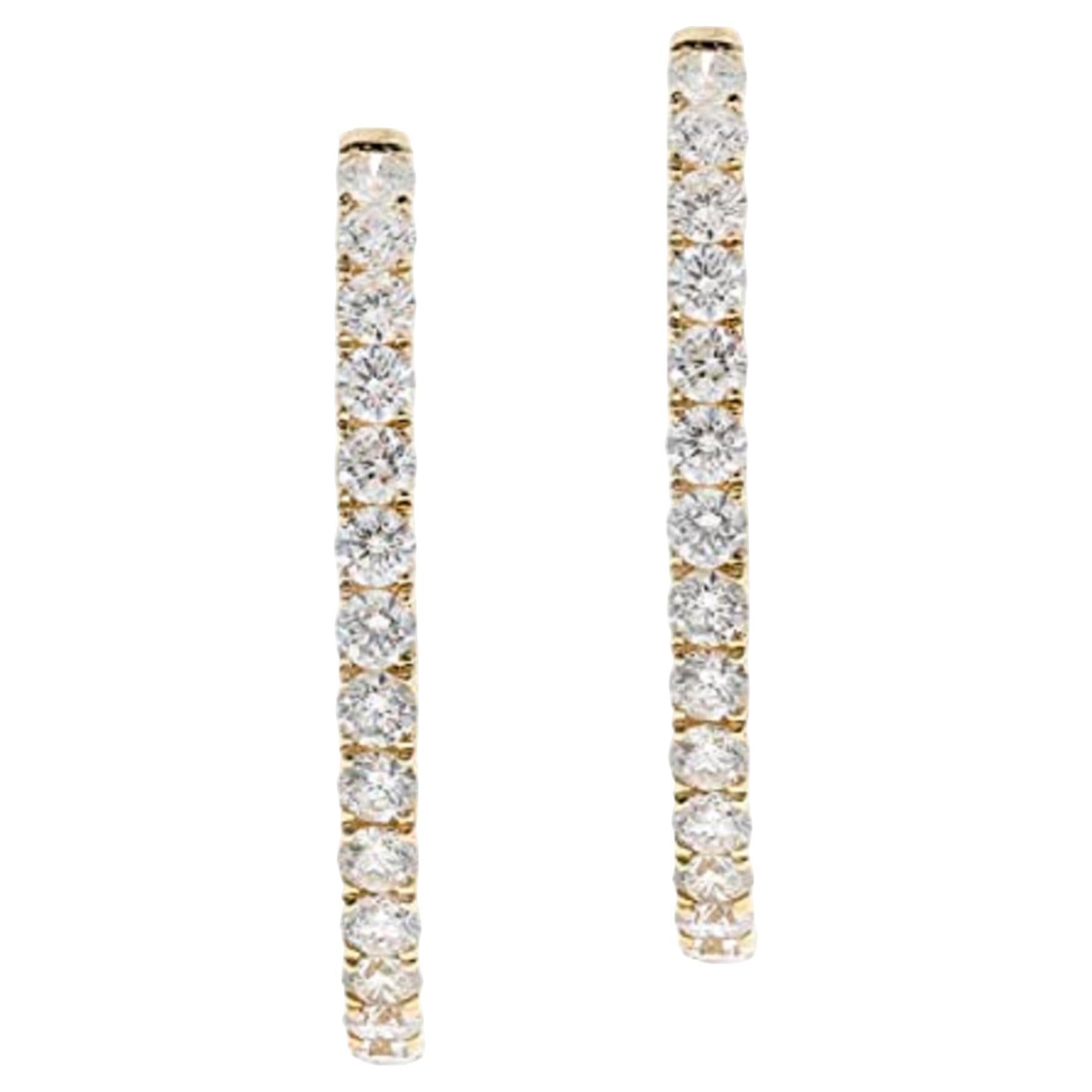 Gin & Grace 14K Yellow Gold Diamond Earring for women For Sale