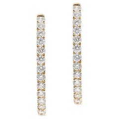 Gin & Grace, boucles d'oreilles pour femmes en or jaune 14 carats et diamants
