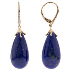 Gin & Grace 14K Yellow Gold Fancy-Cut Lapis Earrings