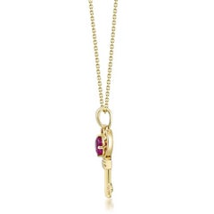 Gin & Grace 14K Yellow Gold Mozambique Ruby Pendant with Diamonds for women