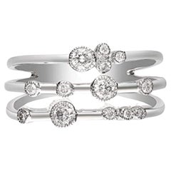 Gin 
Grace 18K White Gold Natural White Diamond Ring for women