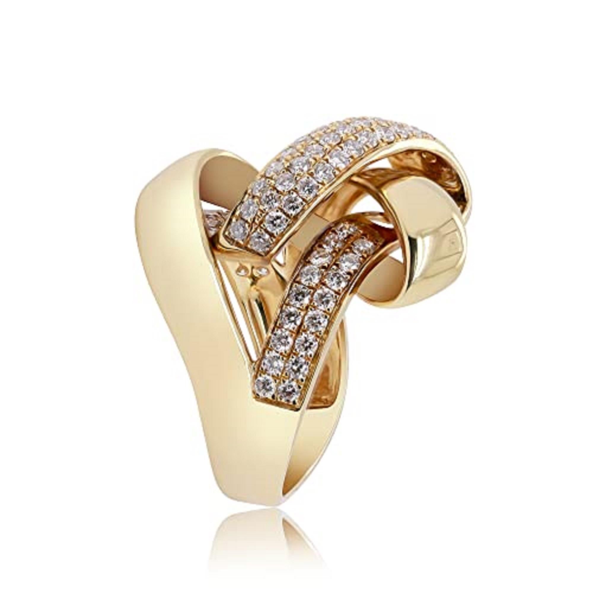 Art Deco Gin & Grace 18K Yellow Gold Natural Diamond Ring for women For Sale
