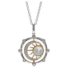 Gin & Grace bright sun Necklace in 14K Yellow gold and Diamond for everyday look