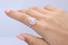 Gin & Grace Pear-Cut Pink Diamond with White Diamond 18k TT Gold Ring