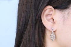 Gin & Grace Pear, Round-Cut Pink Diamond Accents 14k Two Tone Gold Earring