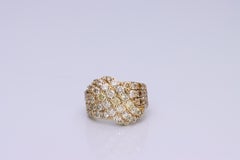 Gin & Grace Round-Cut Multi Color Diamond Accents 14K Yellow Gold Ring