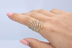 Gin & Grace Round-Cut Multi Color Diamond Accents 14K Yellow Gold Ring