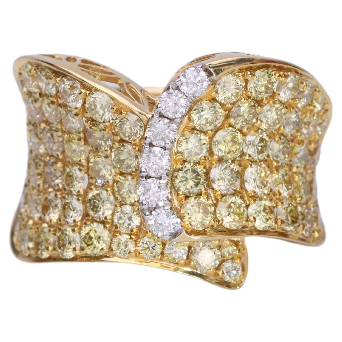 Louis Vuitton Flower Diamond White Gold Cocktail Ring 18k Heart 5.25