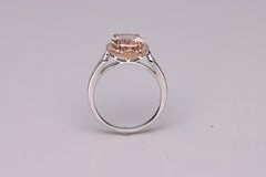 Gin & Grace Vintage-inspirierter Morganit- und Diamant-Halo-Ring