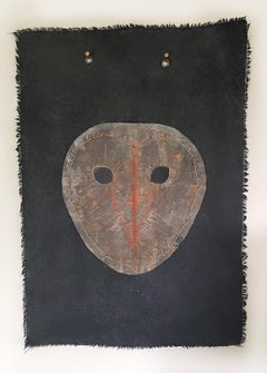 Suspension murale en fibres : « The Masks We Wear Series, Hibou »