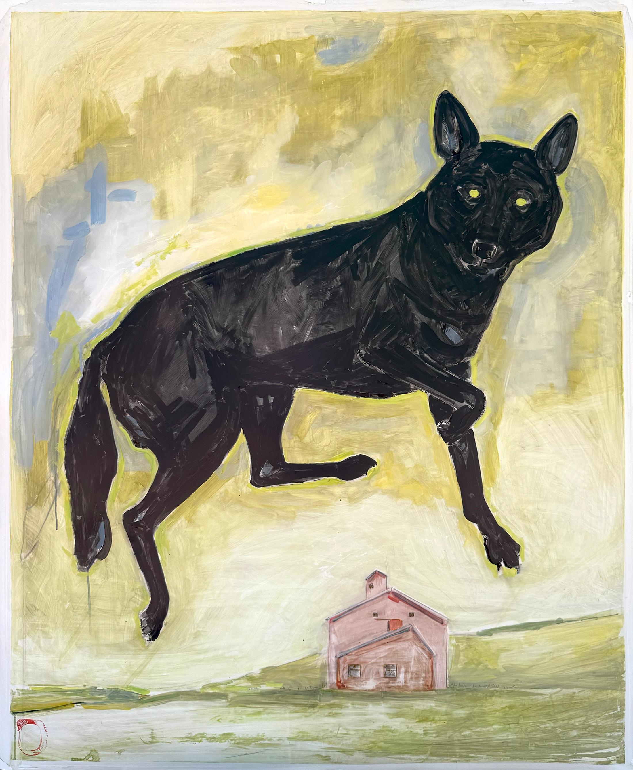 Painting: "Black Wolf Bardo"